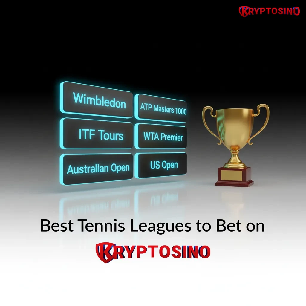Kryptosino tennis betting: odds for Grand Slams, ATP/WTA tours with filters for time, surface; live markets and futures.