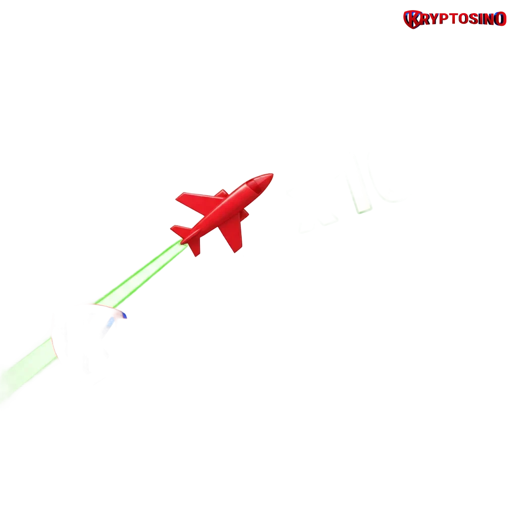 Kryptosino Aviator game screen with a rising plane and multiplier; quick bets, demo mode, 100% up to $500 offer for Canadians.