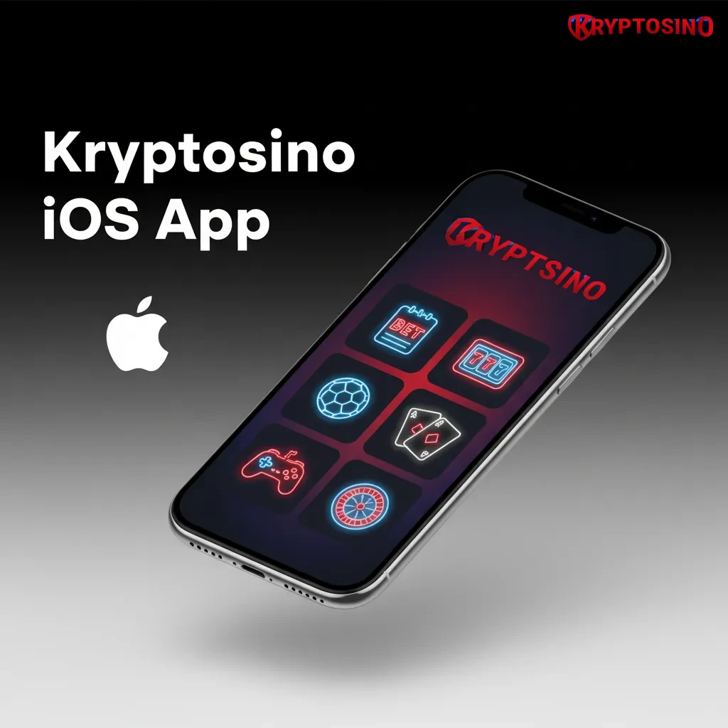 Kryptosino iOS app on iPhone and iPad: live betting, casino, payments and withdrawals; free install; iOS 12+; ~100 MB.