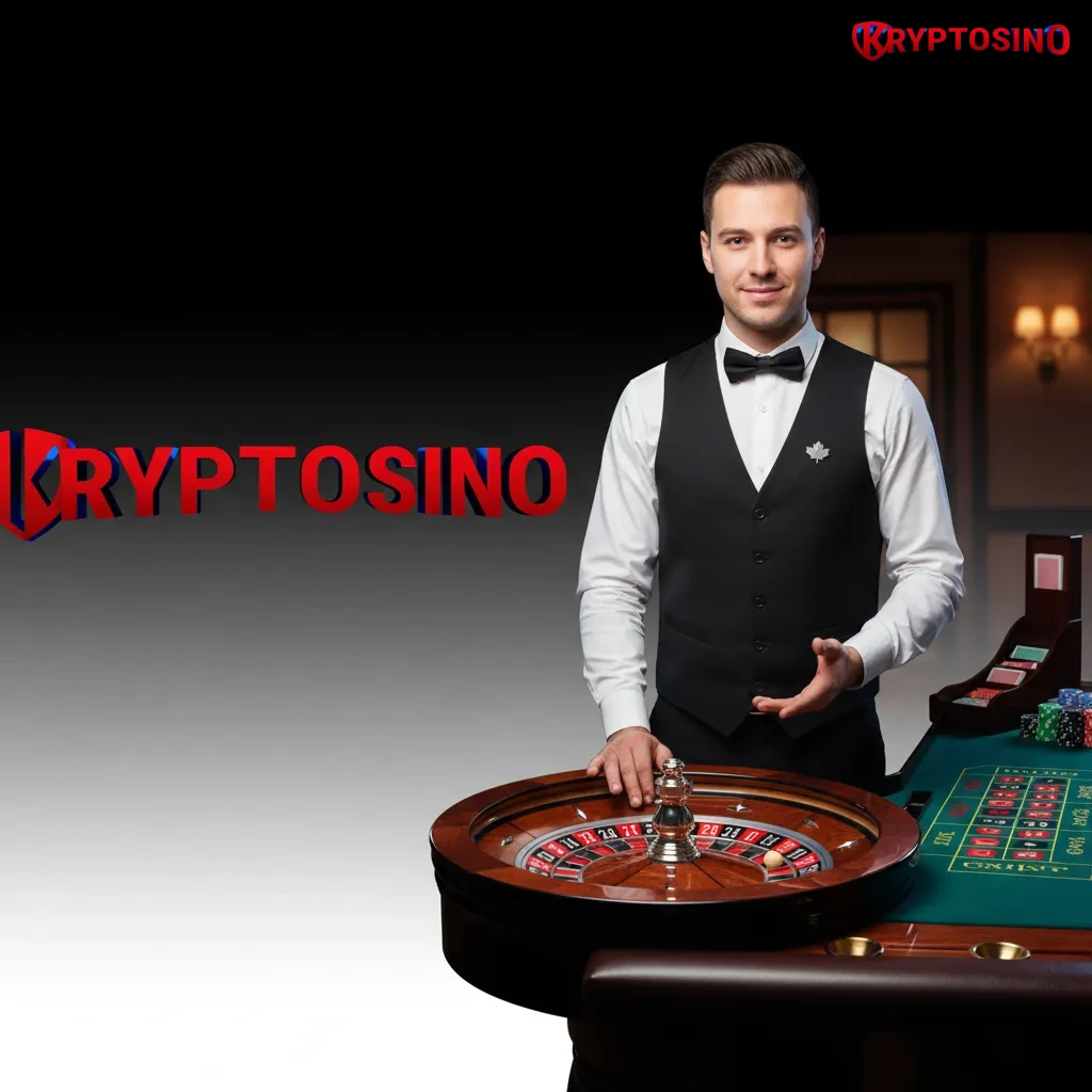 Kryptosino Live Casino with HD live dealers, real cards and wheels; Blackjack, Roulette, Baccarat, Poker, game shows.