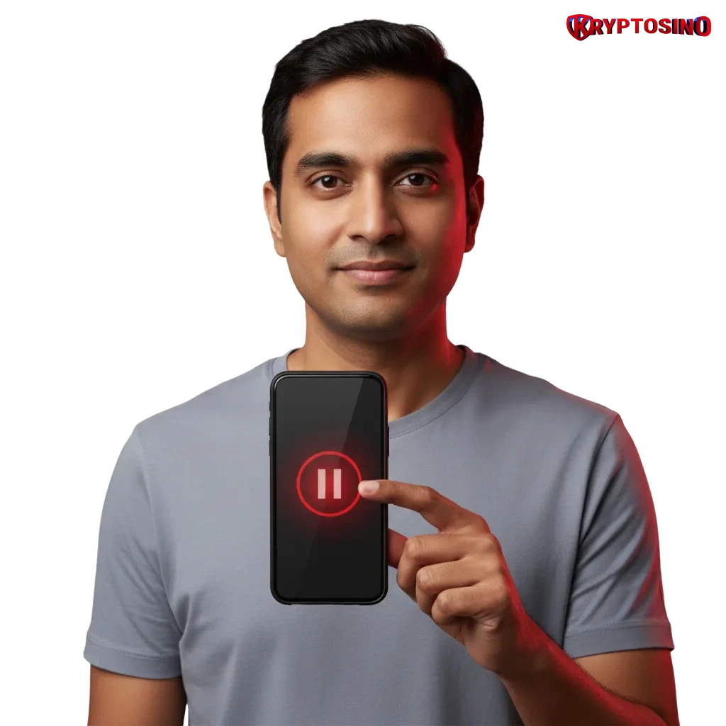 Responsible gaming on Kryptosino: play safely with limits, reality checks, time-outs, self-exclusion, and support.