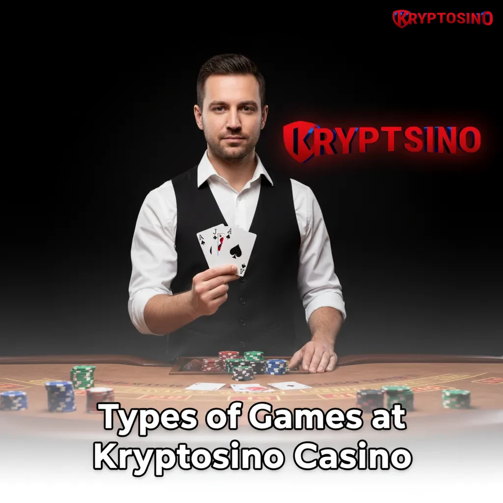 Kryptosino Casino game categories: Slots, Crash, Table Games, Jackpots, Instant Win, Video Poker.